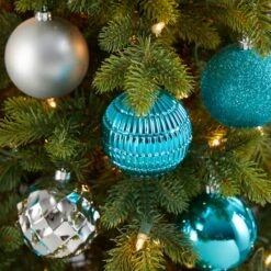 40ct. 3" Blue & Silver Shatterproof Ball Ornaments -Michaels Store D322176S 4
