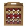 40ct. 3" Red & Gold Shatterproof Ball Ornaments