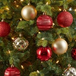 40ct. 3" Red & Gold Shatterproof Ball Ornaments -Michaels Store D322177S 5