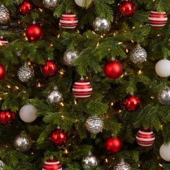 64ct. 3" Red & Silver Shatterproof Ball Ornaments 10 64ct. 3" Red & Silver Shatterproof Ball Ornaments -Michaels Store D322181S 4