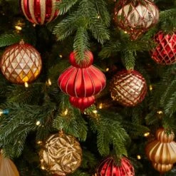 12ct. 4" Red & Gold Shatterproof Luxe Ornament Set 11 12ct. 4" Red & Gold Shatterproof Luxe Ornament Set -Michaels Store D322186S 5