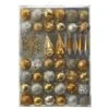 52ct. 6" Gold & Silver Shatterproof Ornament Set