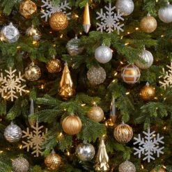52ct. 6" Gold & Silver Shatterproof Ornament Set 11 52ct. 6" Gold & Silver Shatterproof Ornament Set -Michaels Store D322191S 6
