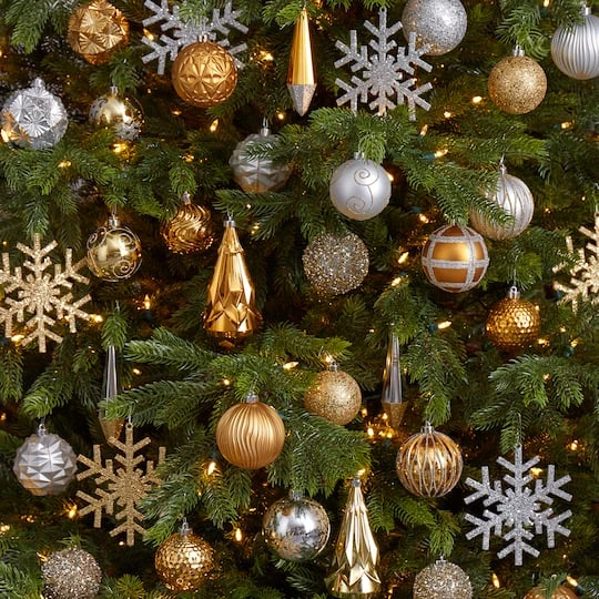 52ct. 6" Gold & Silver Shatterproof Ornament Set 6 52ct. 6" Gold & Silver Shatterproof Ornament Set - Image 6