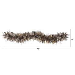 6ft. LED Flocked Pine & Pinecone Christmas Garland -Michaels Store D322388S 2