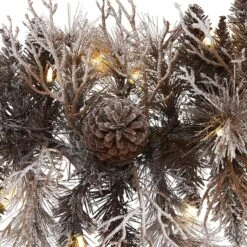 6ft. LED Flocked Pine & Pinecone Christmas Garland -Michaels Store D322388S 3