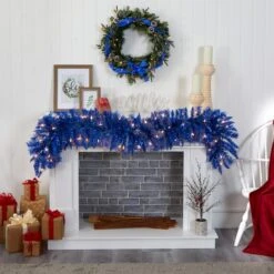 6ft. LED Blue Christmas Garland -Michaels Store D322402S 4