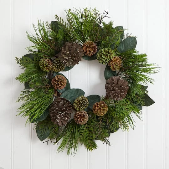 2.3ft. Pinecone & Pine Wreath 4 2.3ft. Pinecone & Pine Wreath - Image 4
