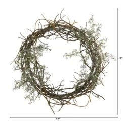 17" Frosted Twig Wreath -Michaels Store D322823S 2