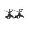 Original MantleClip® Matte Black Reindeer Icons Stocking Holders, 2ct.