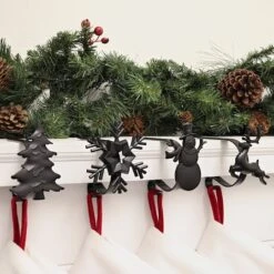 Original MantleClip® Matte Black Assorted Holiday Icons Stocking Holders, 4ct. -Michaels Store D349376S 2