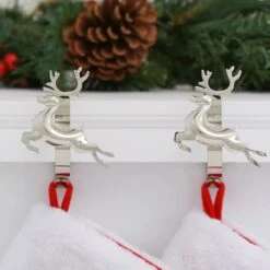 Original MantleClip® Silver Reindeer Icons Stocking Holders, 2ct. 5 Original MantleClip® Silver Reindeer Icons Stocking Holders, 2ct. -Michaels Store D349384S 2
