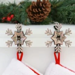 Original MantleClip® Oil-Rubbed Bronze Snowflake Icons Stocking Holders, 2ct. -Michaels Store D349401S 2