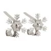 Original MantleClip® Silver Snowflake Icons Stocking Holders, 2ct.
