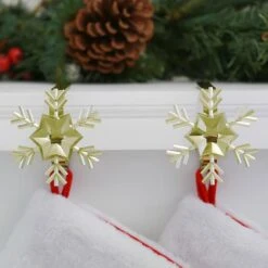 Original MantleClip® Gold Snowflake Icons Stocking Holders, 2ct. 5 Original MantleClip® Gold Snowflake Icons Stocking Holders, 2ct. -Michaels Store D349403S 2