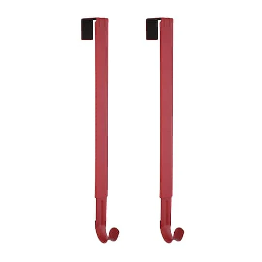 Haute Decor Adapt™ Red Adjustable Wreath Hanger, 2ct. 1 Haute Decor Adapt™ Red Adjustable Wreath Hanger, 2ct.