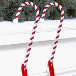 Haute Decor Classic Candy Cane Stocking Holders, 2ct. -Michaels Store D349413S 2