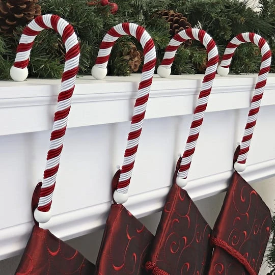 Haute Decor Candy Cane Stocking Holder, 4ct. 3 Haute Decor Candy Cane Stocking Holder, 4ct. - Image 3