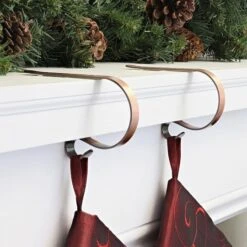 Original MantleClip® Brushed Copper Stocking Holders, 2ct. -Michaels Store D349578S 2