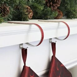 Original MantleClip® Red Glitter Stocking Holders, 2ct. -Michaels Store D349581S 2