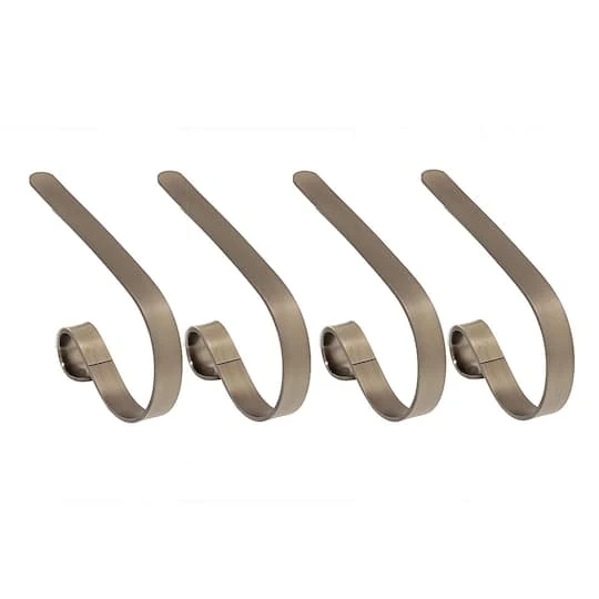 Original MantleClip® Brushed Nickel Stocking Holders, 4ct. 1 Original MantleClip® Brushed Nickel Stocking Holders, 4ct.