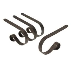 Original MantleClip® Holly Embossed Pewter Stocking Holders, 4ct.