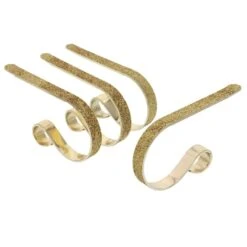 Original MantleClip® Gold Glitter Stocking Holders, 4ct.