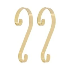 Haute Decor Stocking Scroll® Brass Stocking Holders, 2ct.