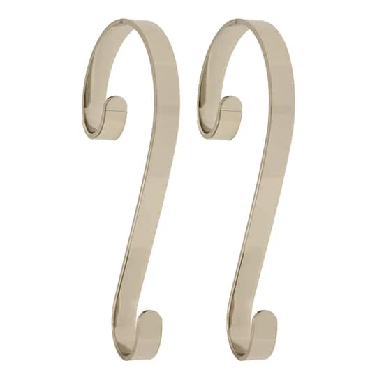 Haute Decor Stocking Scroll® Silver Stocking Holders, 2ct. 1 Haute Decor Stocking Scroll® Silver Stocking Holders, 2ct.