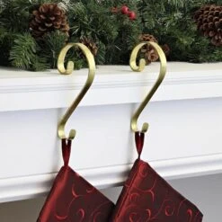 Haute Decor Stocking Scroll® Gold Foil Stocking Holders, 2ct. -Michaels Store D349638S 2