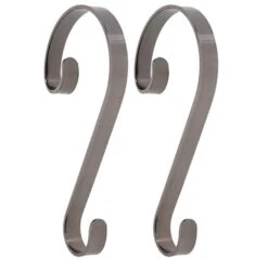 Haute Decor Stocking Scroll® Brushed Nickel Stocking Holders, 4ct. -Michaels Store D349645S 1