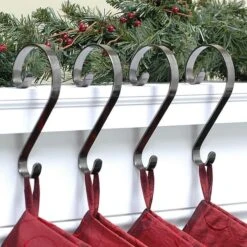 Haute Decor Stocking Scroll® Brushed Nickel Stocking Holders, 4ct. -Michaels Store D349645S 2