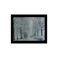 Northlight Fiber Optic Lighted Snowfall Winter Lane Christmas Canvas Wall Art -Michaels Store D361833S 2