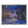 Northlight LED Lighted Church Framed Christmas Wall Canvas Art
