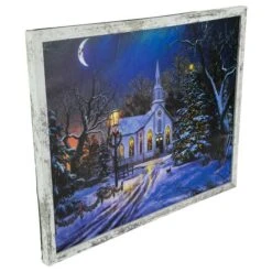 Northlight LED Lighted Church Framed Christmas Wall Canvas Art -Michaels Store D361837S 12