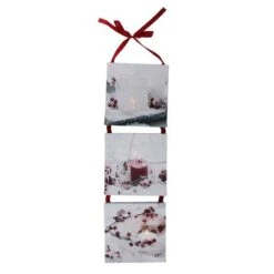 Northlight LED Lighted Winter Frost Berry And Candle Christmas Wall Art