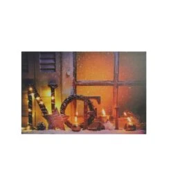 Northlight Noel & Flickering Candles Christmas LED Lighted Canvas Wall Art -Michaels Store D361850S 1 1