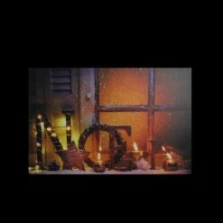 Northlight Noel & Flickering Candles Christmas LED Lighted Canvas Wall Art -Michaels Store D361850S 2