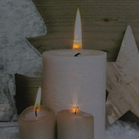 Northlight LED Lighted Flickering Candles And Winter Wooden Trees Canvas Wall Art 3 Northlight LED Lighted Flickering Candles And Winter Wooden Trees Canvas Wall Art - Image 3