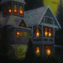 Northlight LED Lighted Victorian Christmas At Sunset Canvas Wall Art -Michaels Store D361867S 3