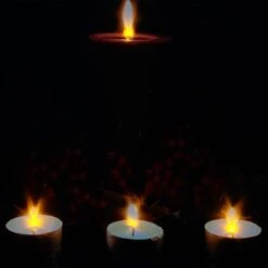 Northlight LED Lighted Red & Green Candles Christmas Canvas Wall Art 7 Northlight LED Lighted Red & Green Candles Christmas Canvas Wall Art -Michaels Store D361880S 3