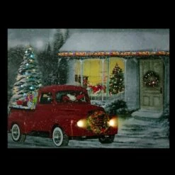 Northlight LED Fiber Optic Retro Red Truck Christmas Wall Art 20 Northlight LED Fiber Optic Retro Red Truck Christmas Wall Art -Michaels Store D361891S 13
