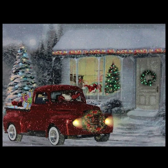 Northlight LED Fiber Optic Retro Red Truck Christmas Wall Art 5 Northlight LED Fiber Optic Retro Red Truck Christmas Wall Art - Image 5