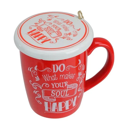 Northlight Red & White Soul Happy Mug & Ornament Gift Set 1 Northlight Red & White Soul Happy Mug & Ornament Gift Set