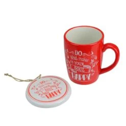 Northlight Red & White Soul Happy Mug & Ornament Gift Set 8 Northlight Red & White Soul Happy Mug & Ornament Gift Set -Michaels Store D362196S 3