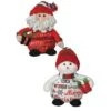 Santa's Workshop 10" Merry Claus & Snowman, Set Of 2