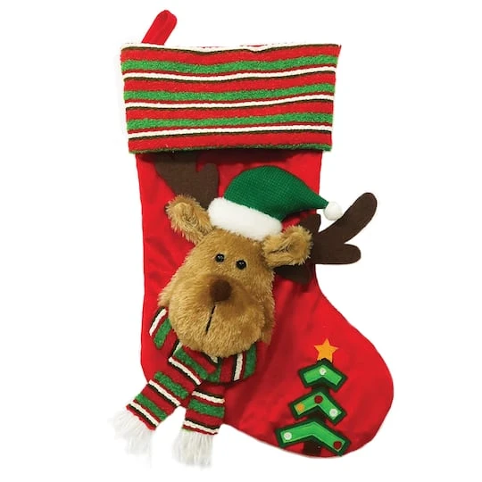 Santa's Workshop 20" Reindeer Guy Stocking 2 Santa's Workshop 20" Reindeer Guy Stocking - Image 2