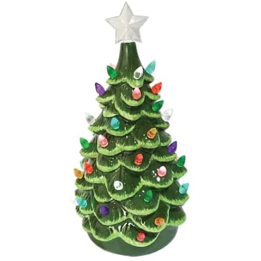 Santa's Workshop 14" Green Ceramic Tree 1 Santa's Workshop 14" Green Ceramic Tree