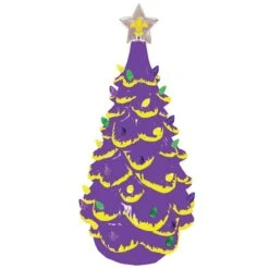 Santa's Workshop 14" LED Ceramic Mardi Gras Tree