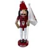 12'' Indiana Hoosiers Mascot With Flag Nutcracker